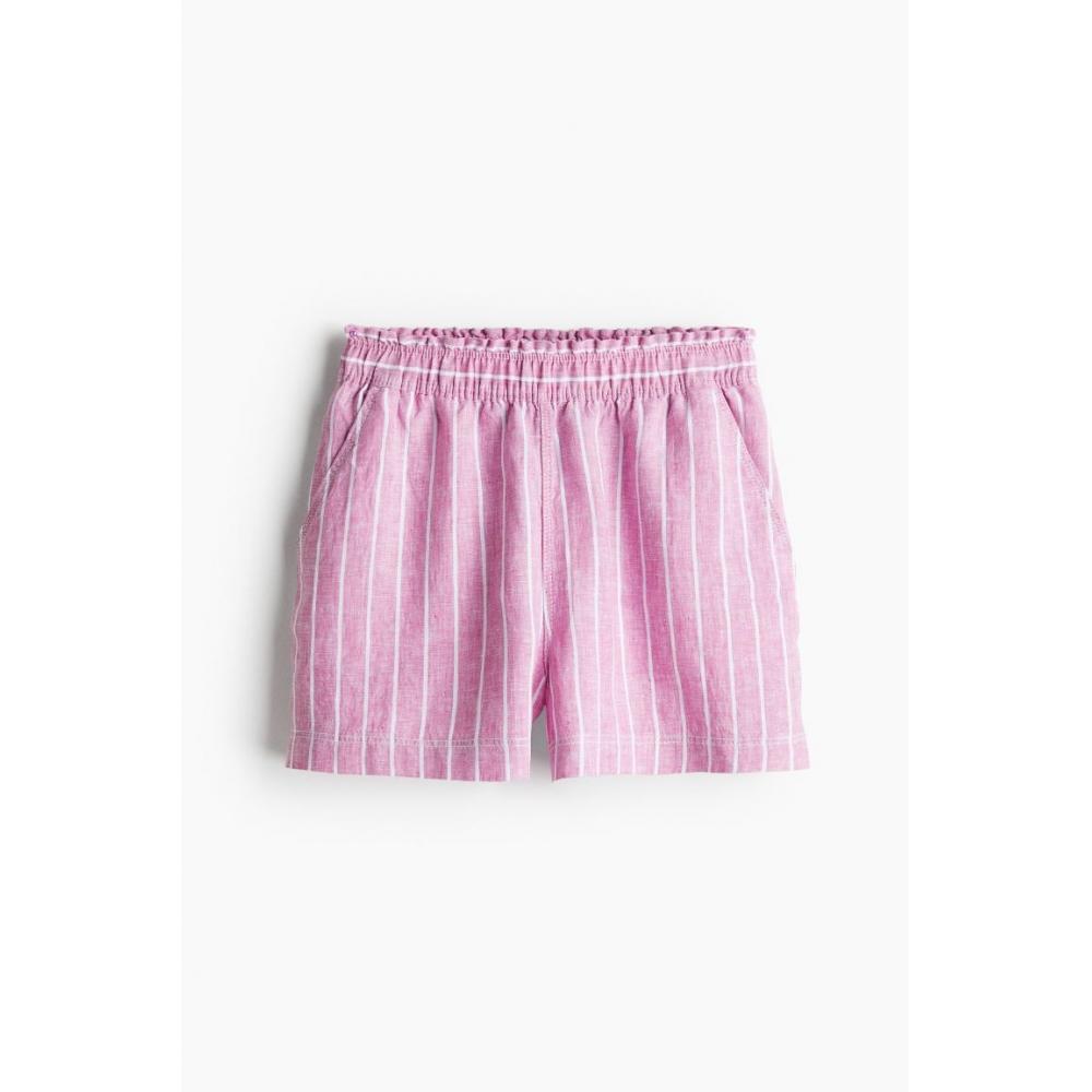 

Льняные шорты HM в розовую полоску