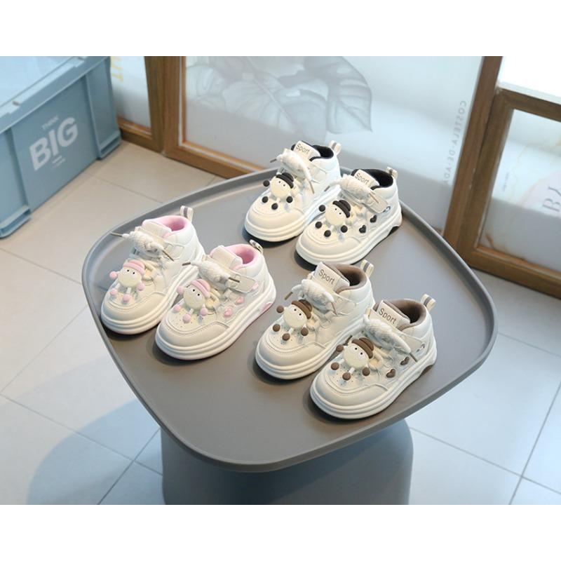 Children’s Sneakers, Spring/Autumn Girls’ White Cartoon High-Top Shoes, Boys’ Casual Skate Shoes, Soft-Soled Baby Shoes