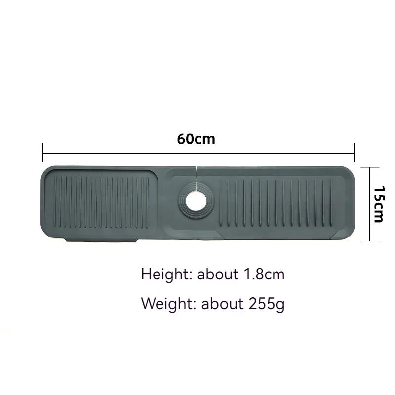 Thickened Version Food Grad Silicone Faucet Splashproof Water Pad Absorbent Pad Sink Anti-spray and Drain Water Retaining Pad