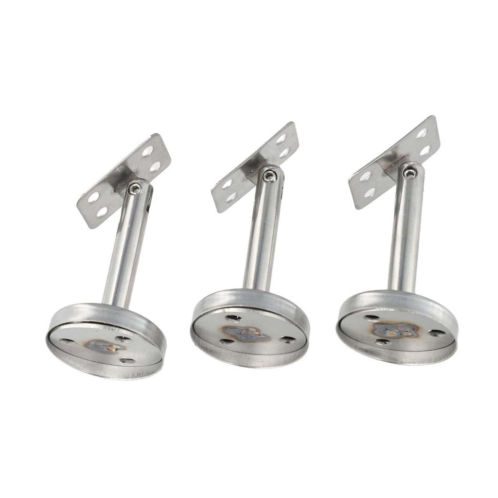 3 ks nastavitelný sloupkový držák pro zábradlí, nástěnný držák z nerezové oceli 304, podpěra schodiště, stříbrný 60 mm 80 mm
