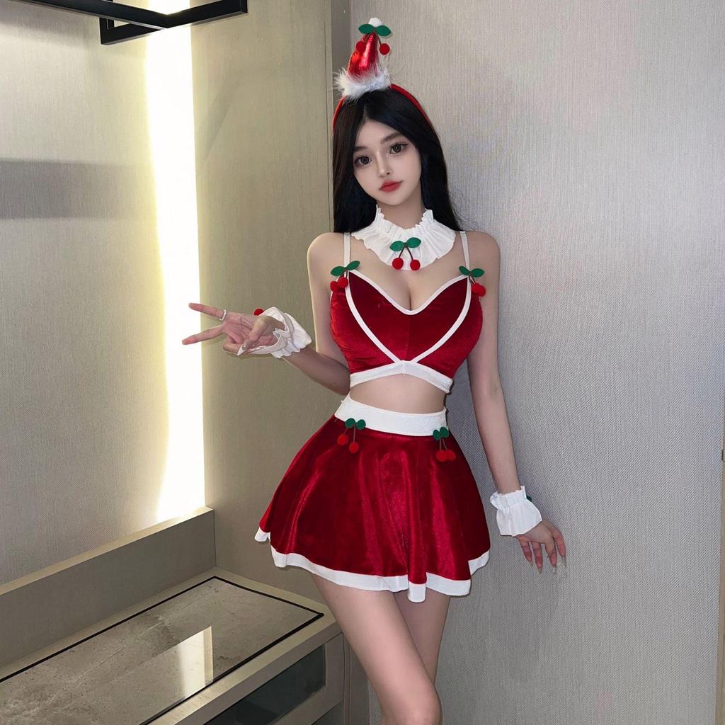 Christmas Temptation: Sexy Lingerie Role Play Costume Set