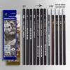 Mali Brand Charcoal Sketch Pencil Set - Includes 2B, 4B, 6B, 8B for Art Students