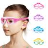 BEPAN High-definition Children's Waterproof And Anti Fog Swimming Large Frame Glasses, Convenient Goggles Silicone Connected Earplugs