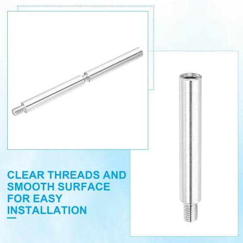 PATIKIL 2pcs M10x80+15mm Single Head Stud Stainless Steel Round To Female Standoff Spacer Screw Bolt for Quadcopter Drone Computer & Circuit Board Ass