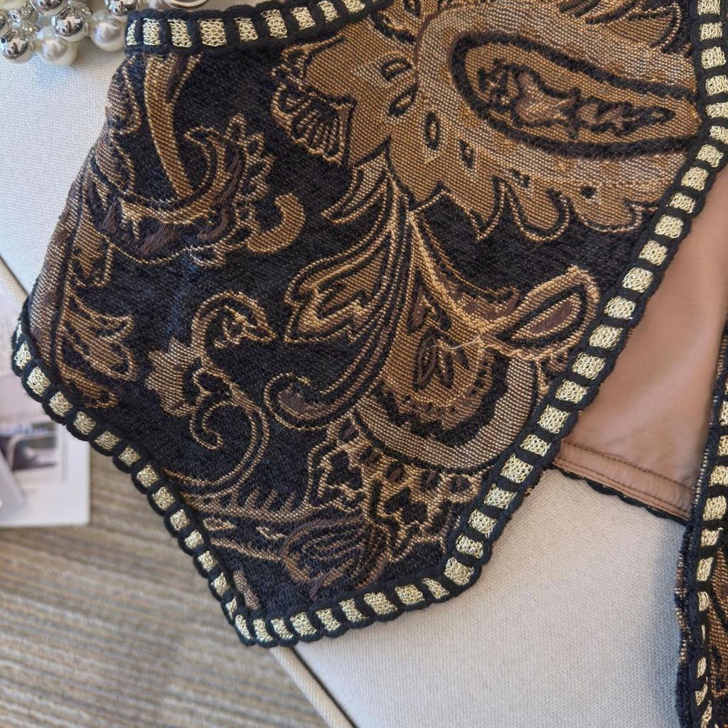 Nový Retro Národný Štýl Kvetinový Kardigán Vesta Dámska Móda Výšivka Skrátená Vesta Vintage Výstrih do V Bez Rukávov Dámske Vrchné Oblečenie Elegantná Vesta Topy