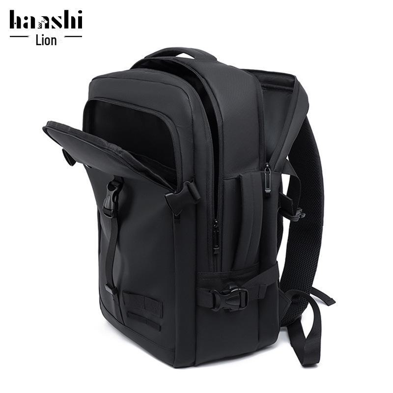 Trendy High-Capacity Nylon Backpack for Men and Women - Casual Travel and Computer Bag