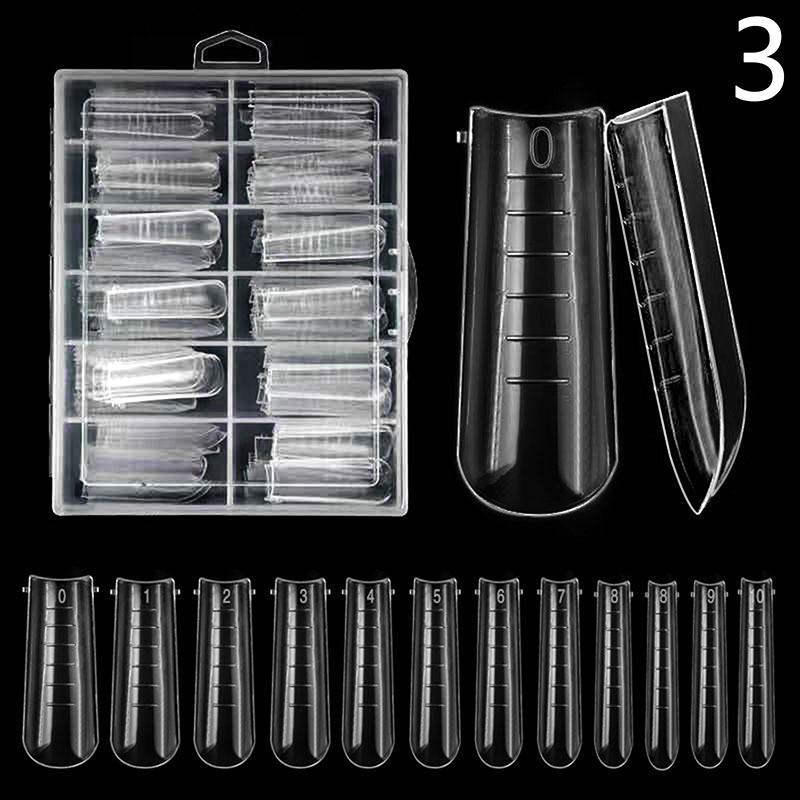 120 Pcs False Nail Tips Clear Matt Soft Fake Nails Extension For Home Diy Nail Salon Manicure