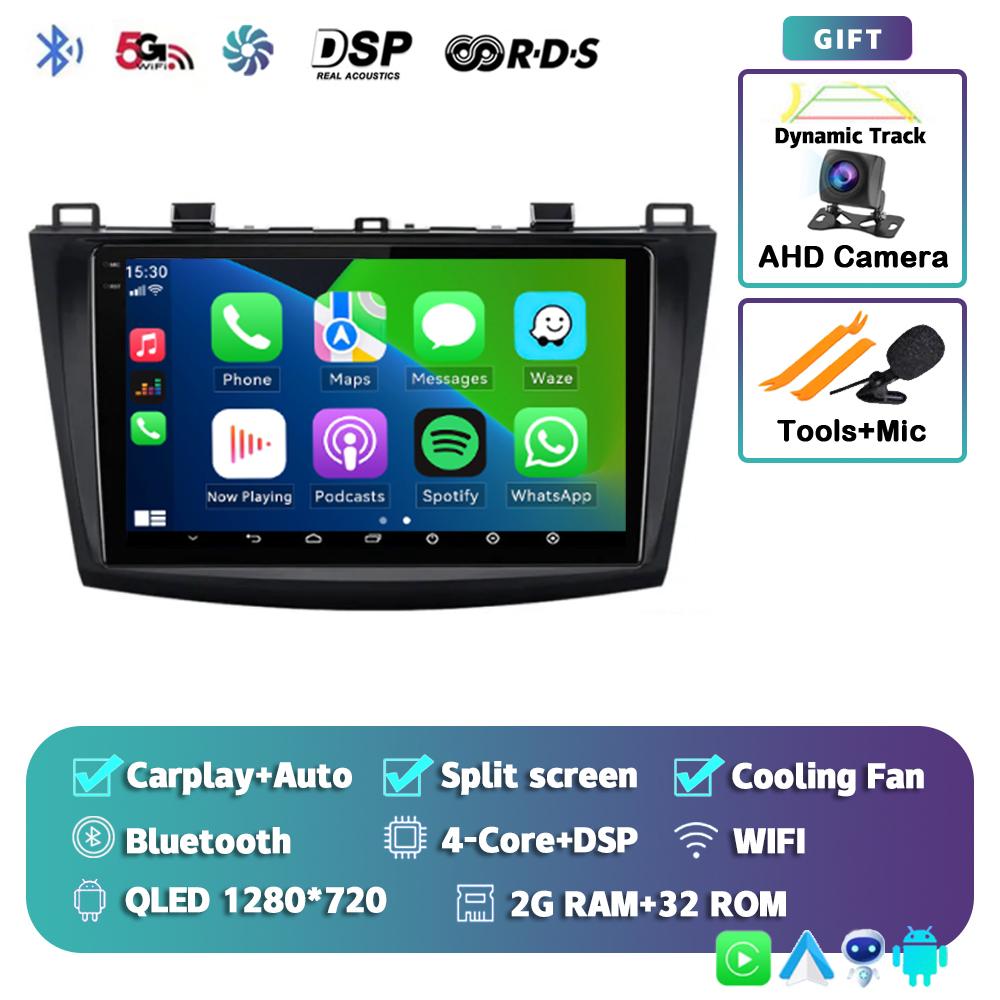 Android 14 Carplay Auto Wifi + 4G Auto Radio DSP Für Mazda 3 2010 2011 2012 2013 Multimedia Video Player GPS 2din Kopf Einheit Stereo