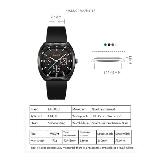 Square Watch for Women, Silicone, Waterproof, Sports, Cute, Student, Simple, Arm Watch, For Women, Stylish, Casual, Big Face, Brand, Present, High