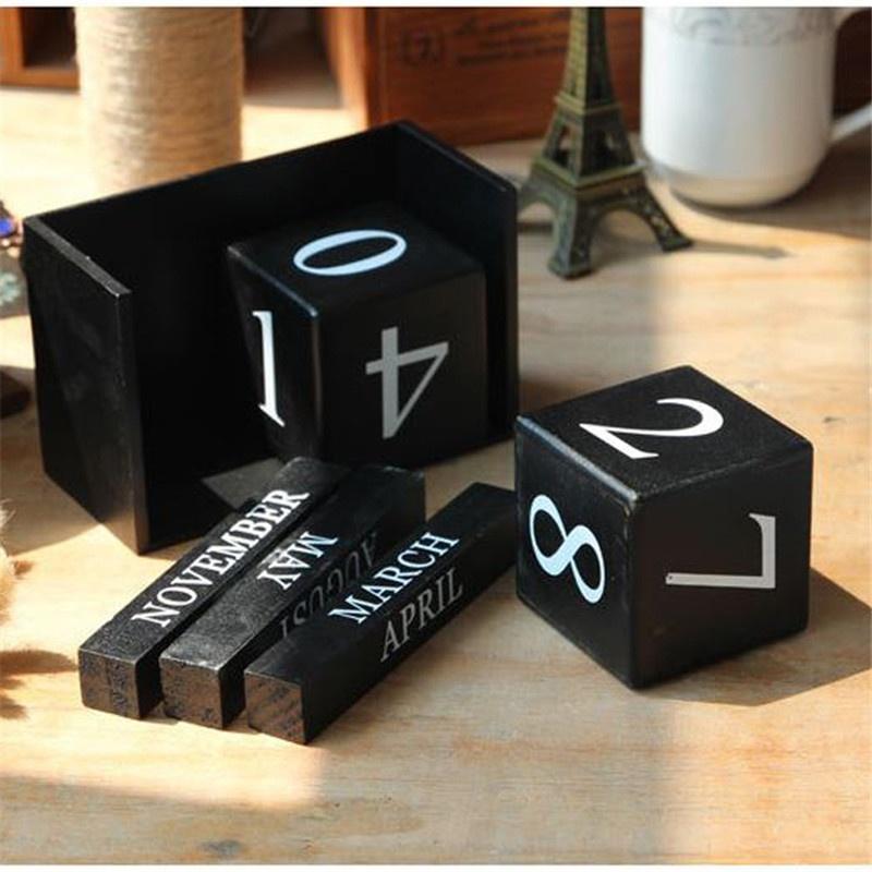 New Wood Calendar Creative Home Decoration Furnishings Living Room Desktop Study Shop Bar Decoration