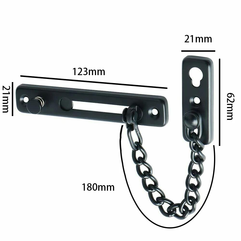 Türkettenschloss Edelstahl Sicherheitskettenschutz Feder Anti-Diebstahl-Presse Heavy Duty Slide Catch Latch Schraubenschutz Zubehör