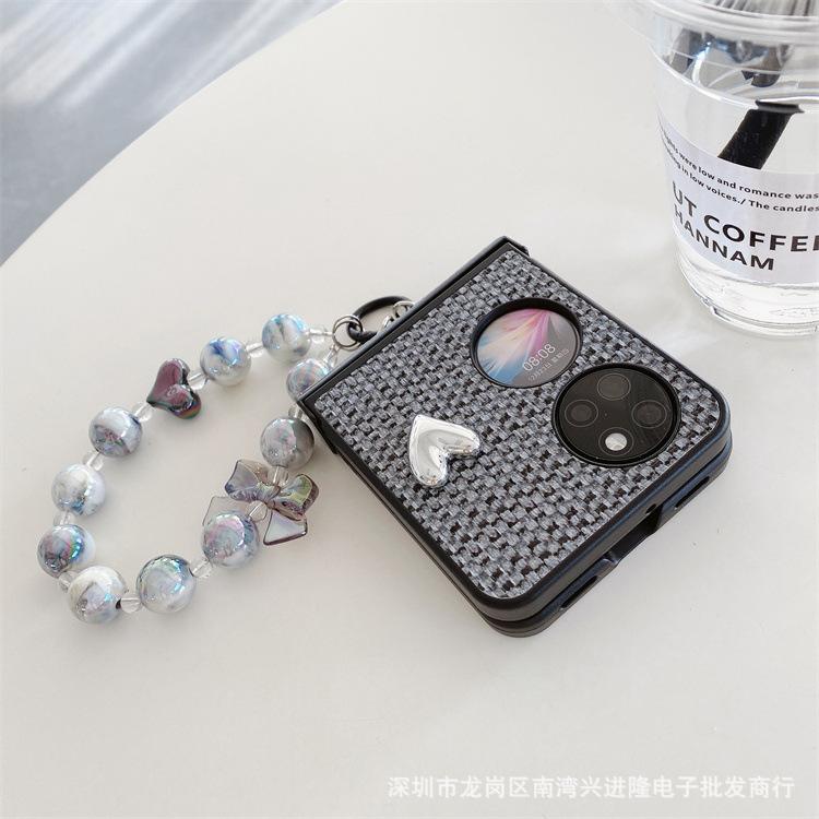 Applicable To Huawei P50Pocket Braided Folding Mobile Phone Case PocketS Love Bracelet Back Cover Anti-drop Case