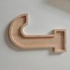 Bamboo Wood Letter Tray for Parties and Celebrations: Dessert, Deli, Fruit, or Dinner Plate