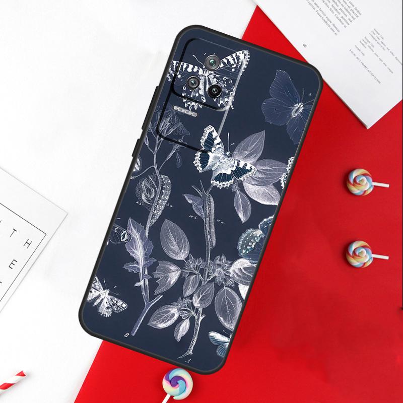 Butterfly Flower Cover For Xiaomi 14T 11T 12T 13T Pro 13 14 15 Ultra POCO X7 Pro X3 X5 X6 F5 F6 M6 Pro Case