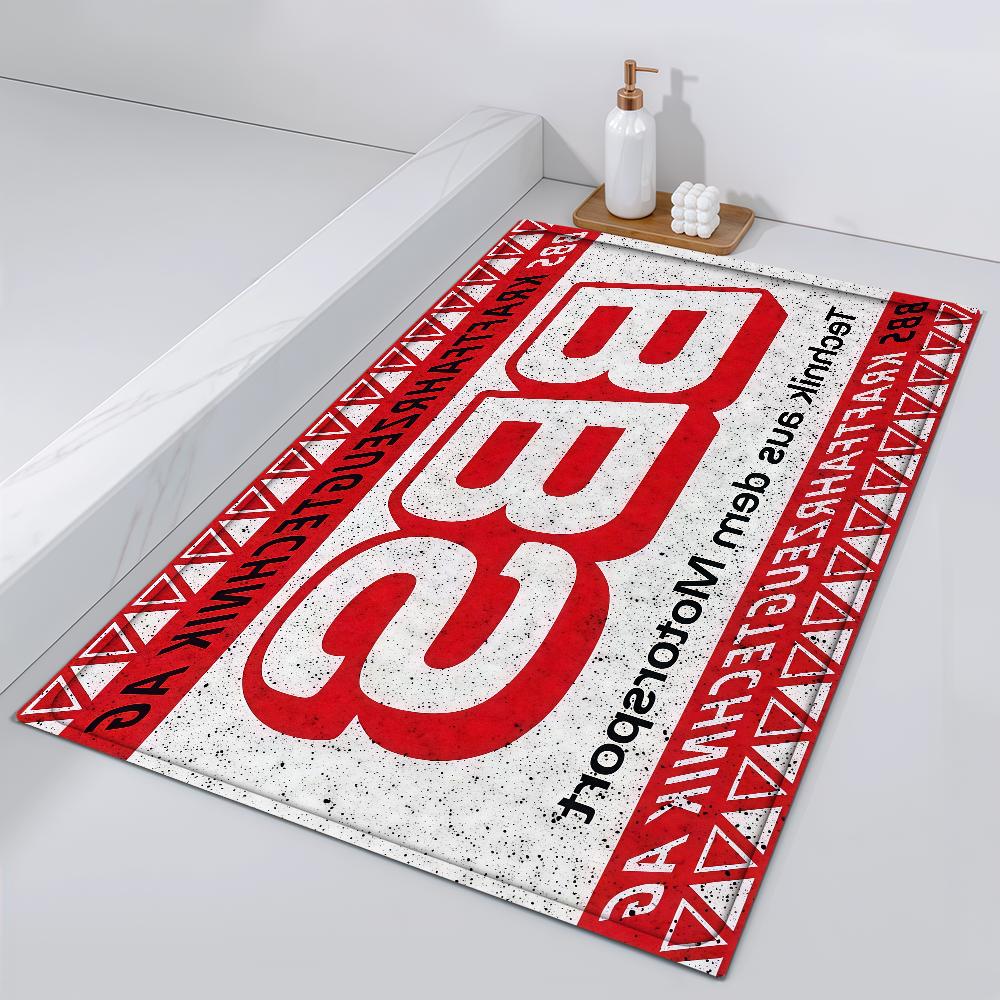 

Cool Door Mat BBS Bedside Entrance Bath Floor Decoration Corridor Door Mat Carpet Tire Living Room Motorsport Balcony 40cm x 60cm