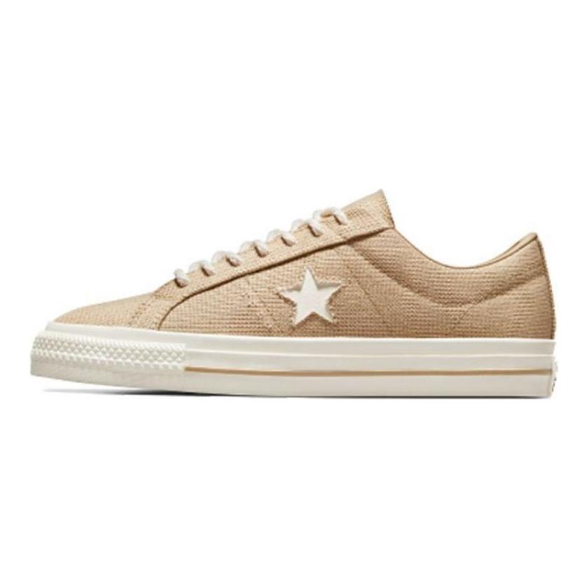 Converse Tek Yıldız Pro Et Mantısı Kaymaz ve Hafif Düşük Üst Kanvas Ayakkabı Unisex Kahverengi