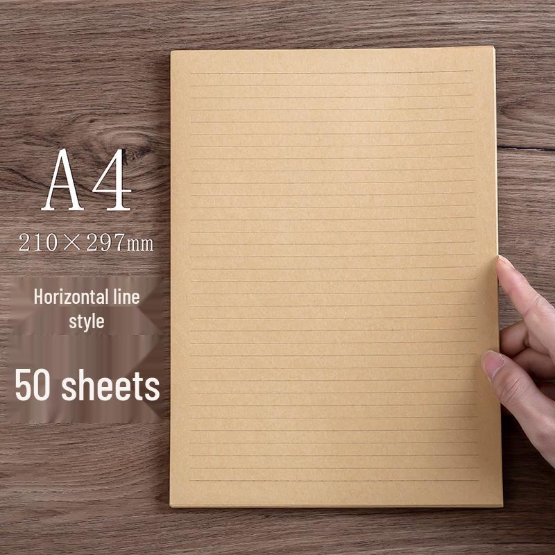 Vintage Wave Love Letter Set - 200 Sheets & Envelopes In Retro Kraft Paper Style