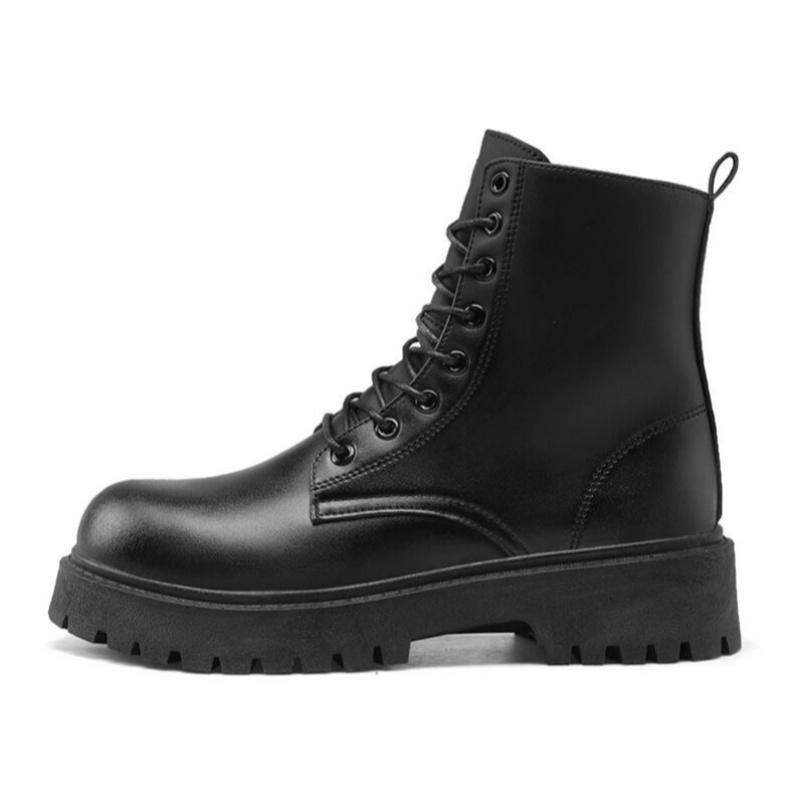 Autumn men casual boots four season men's high top leather boots fashion thick soled non slip outdoor boots