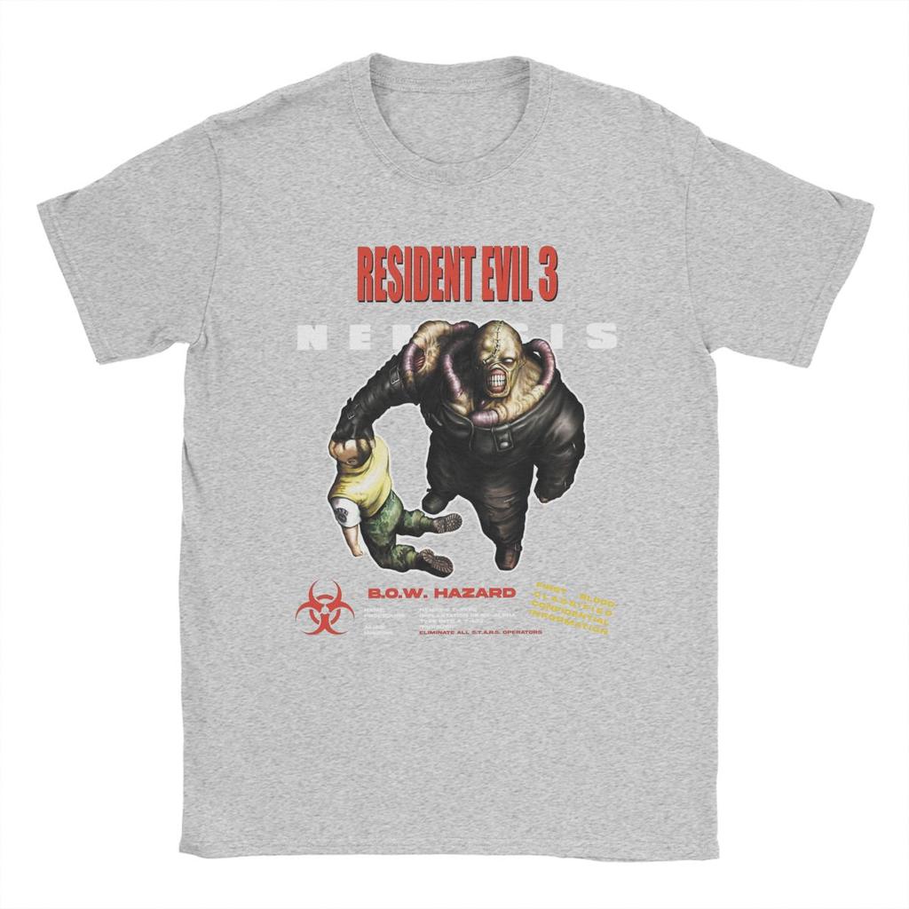 Funny Residents Evils 3 Nemesis T-Shirts for Men Crew Neck Pure Cotton T Shirts Short Sleeve Tees 4XL 5XL 6XL Clothing