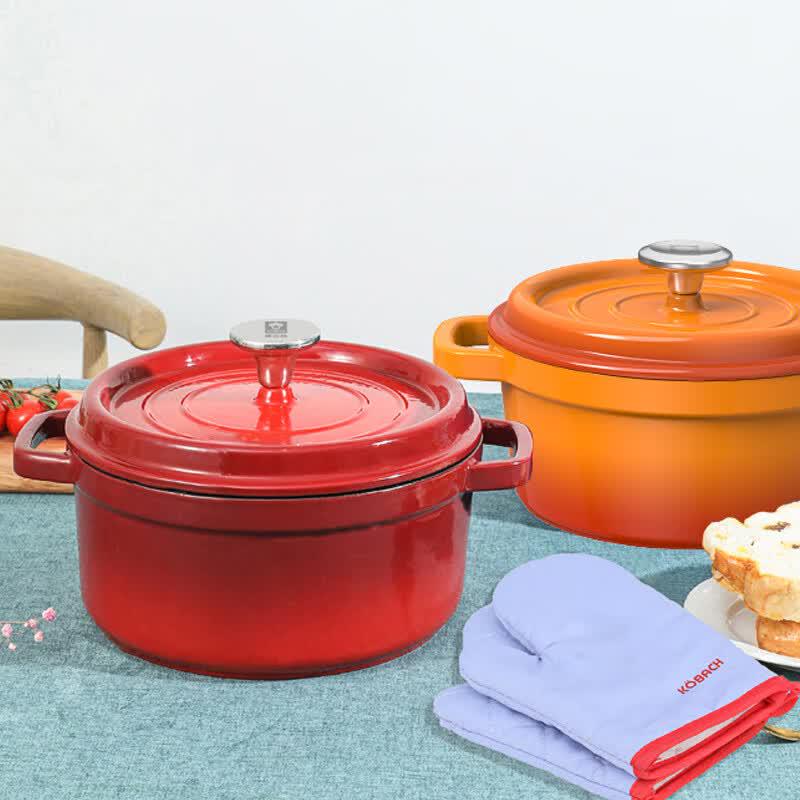 KOBACH 3L Enamel Cast Iron Soup Pot