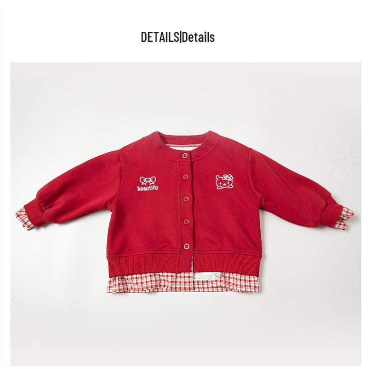 Stylový dívčí kardigan: Jaro/Podzim 2025 Nová Módní Svrchní Oblečení pro Holčátka