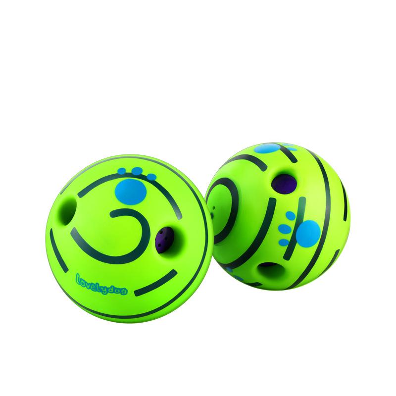 Dog Toy: Self-Play Rolling Sound Ball – Silly Laugh, Teething Relief, Bite-Resistant, Boredom Resistant Pet Ball