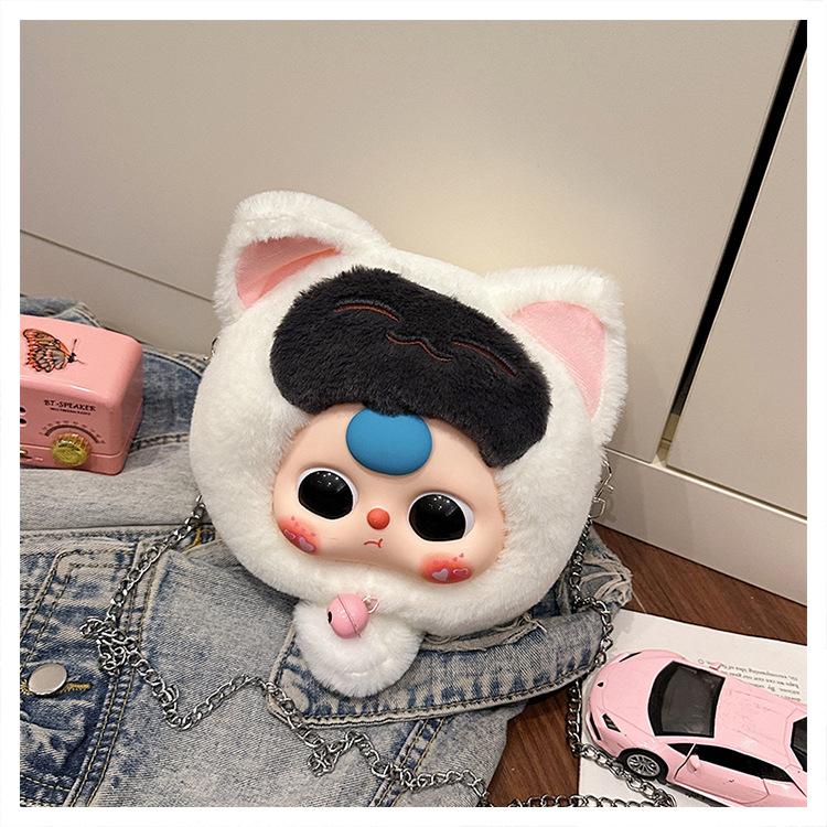 2025 new cute plush bag big eyes toy doll messenger bag claw machine doll student doll gift