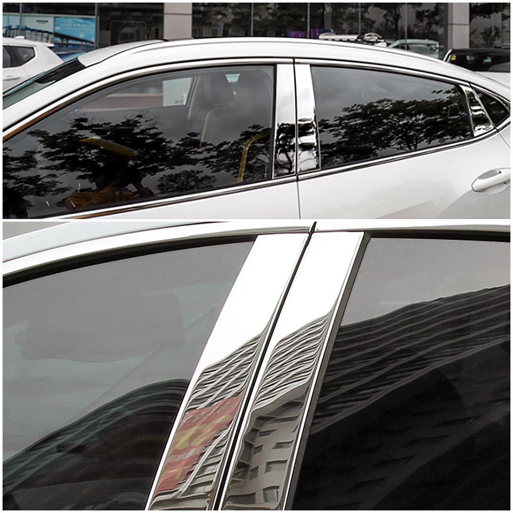For Haval F7 F7X 2018-2024 Decorate Accessories Chrome Window Pillar Strip Cover Trim Stainless Steel Center Pillars Sticker
