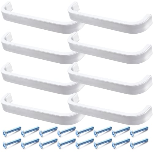 Pstyle. Door Knob Pulls, Drawer Handles, Hardware with Screws, PST-043 (Silver, 96mm, Set of 8)