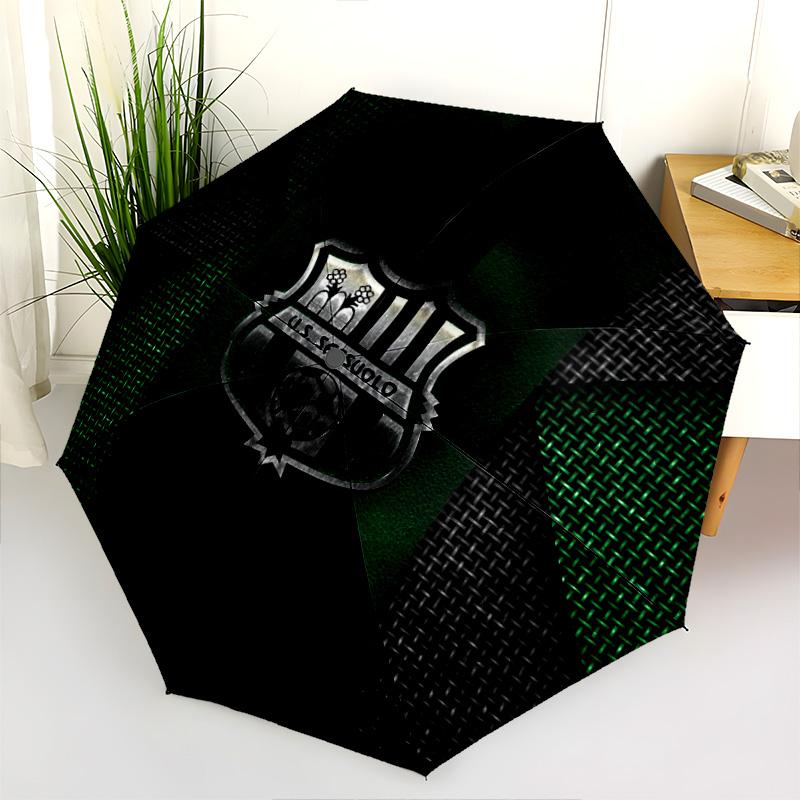US Sassuolo Calcio pattern, automatic folding umbrella, portable and foldable design, 8 ribs, a Christmas or birthday gift.