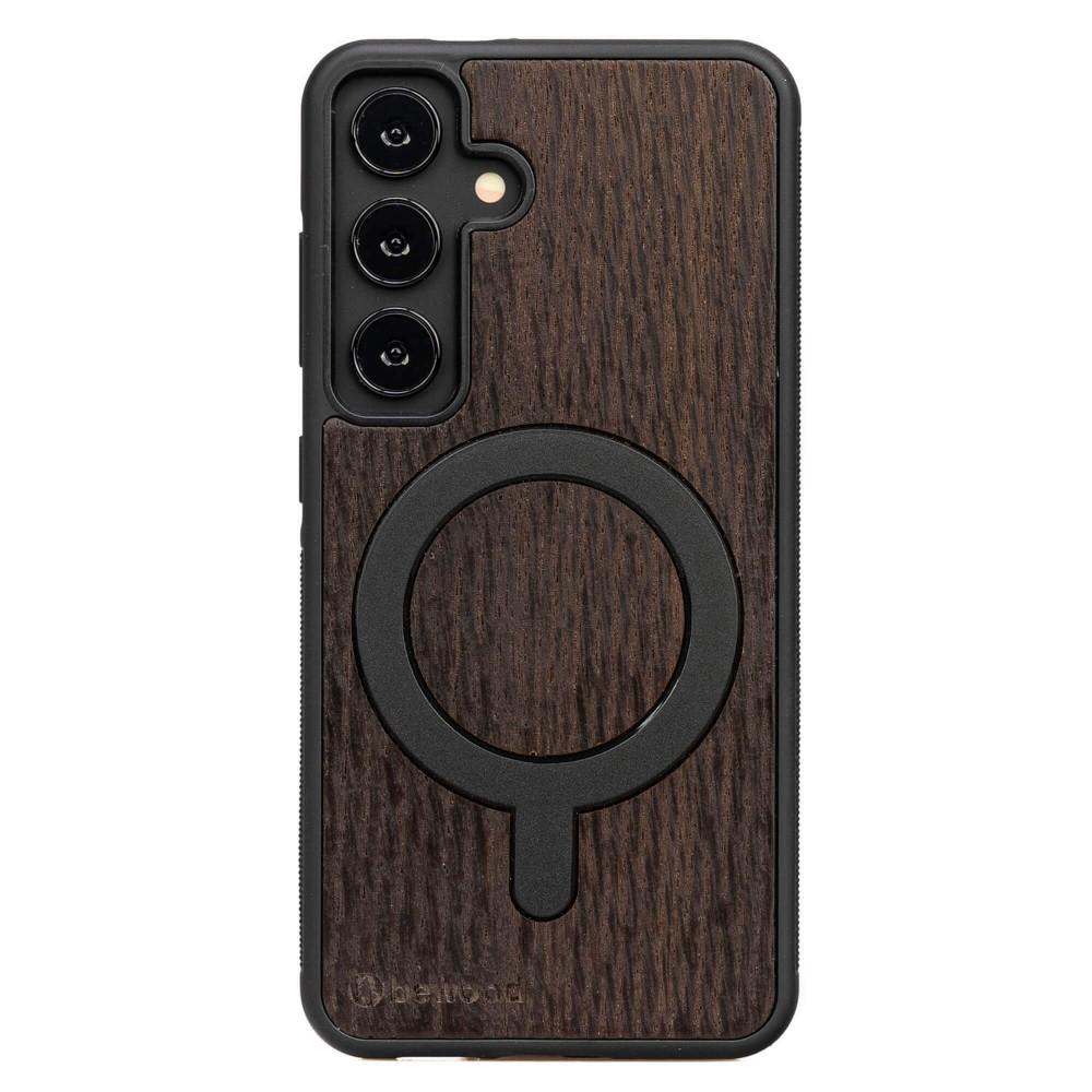 Bewood Wooden Case for Samsung Galaxy S25 Smoked OAK with MagSafe