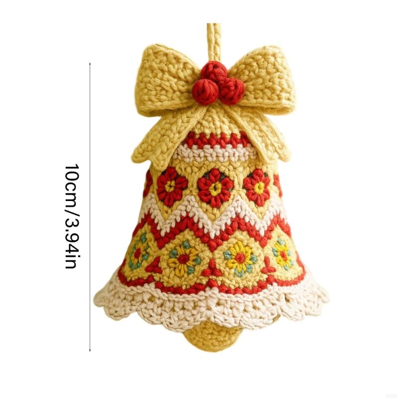 Christmas Bells Ornament Washable Soft Yarn For Car Window Display