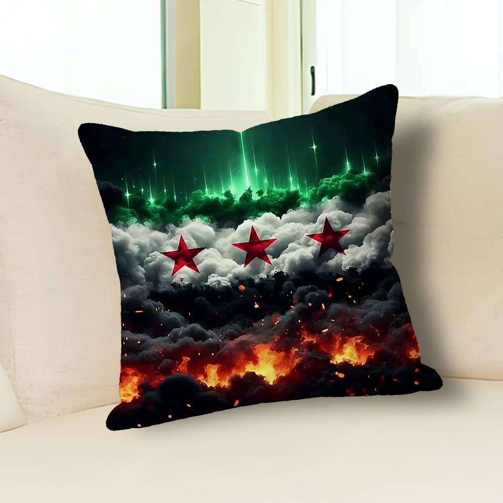 New Eagle Free S-Syrians-S Flag Celebrity Merchandise All-Match Printed Pillow Case Sofa Car Office Room Decoration Protector