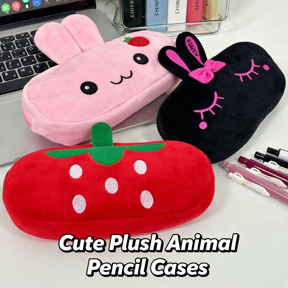 Zipper Design Pencil Case Large Opening Design Stationery Bag Stationery Pouch  School Supplies