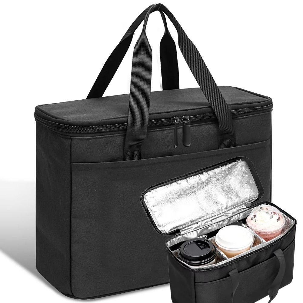 Oxford Cloth 3 Cups Insulated Carrier Bag Large Capacity Cold Drink Carrier Bag Cups