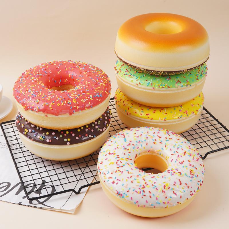 17CM Large Simulation Donuts Model Fake Cake Dessert Baking Shop Display Props Ornament Baby Shower Wedding Party Decor