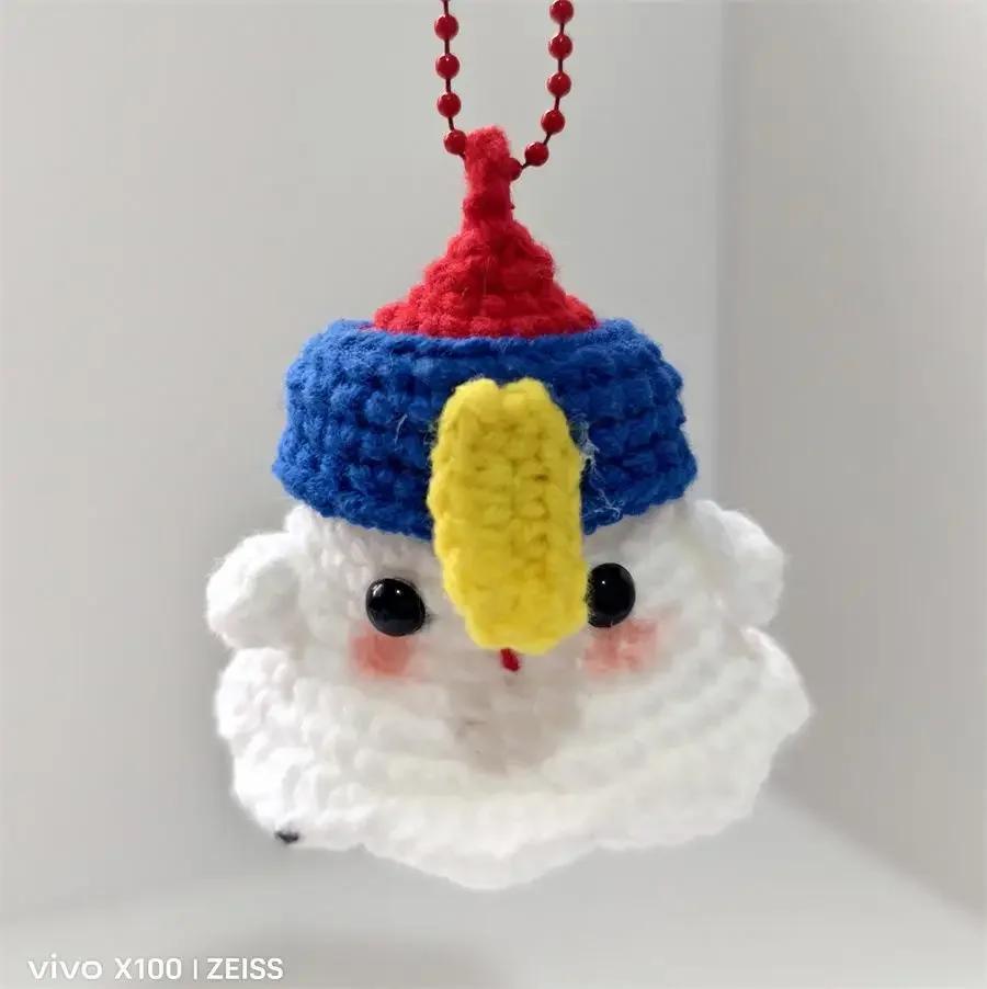 Crochet Ornament Finished Positive Figures Crochet Animals Ghost Desk Accessory Home Office Decor Christmas New Year Party Gift
