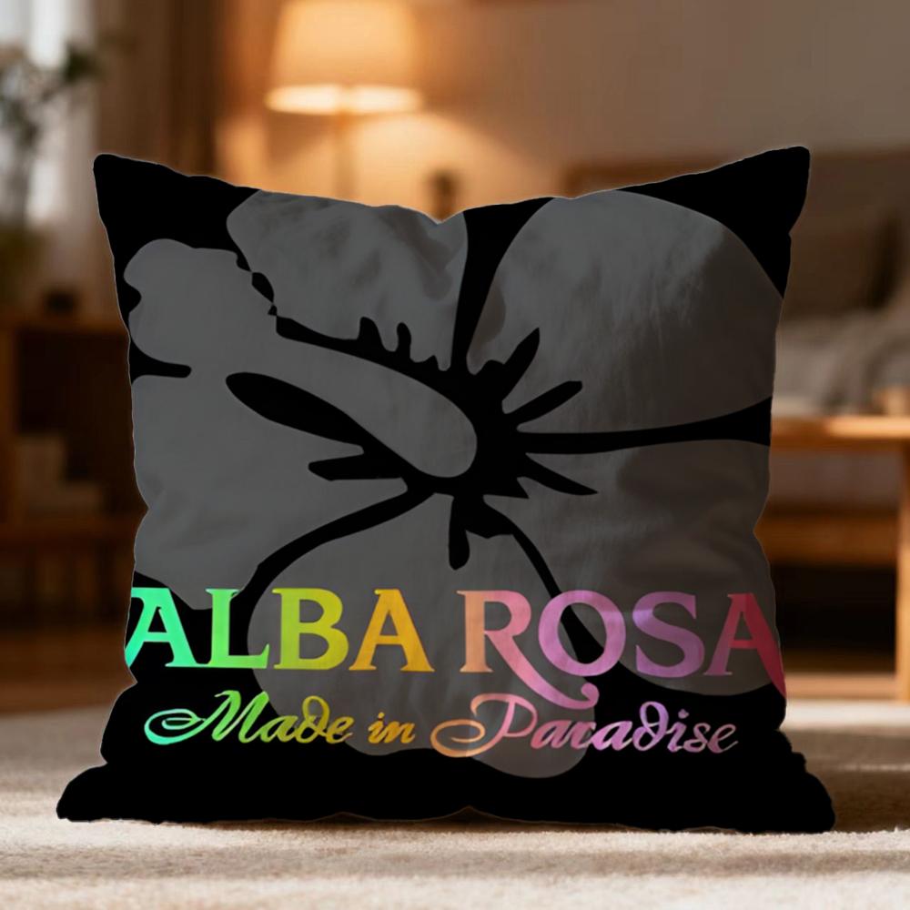 Hot A-Aalba rosaed Cushion Cover Soft Washable Pillow Case Multi-Scene for Couch Bed Travel Office Use