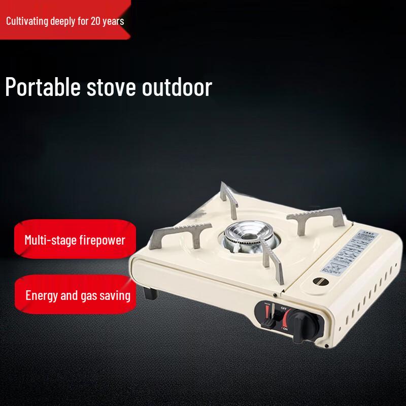 Beifu Portable Cassette Gas Stove Kit with Wind Ring, Kettle & Gas