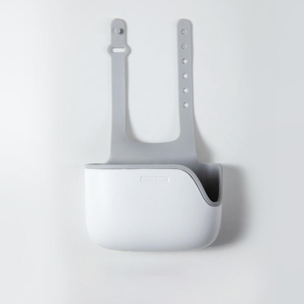 

Saddle Kitchen Sink Drain Basket Space-saving Durable Sink Storage Bakset Kitchen Bathroon Sink Organizer Large Capacity білий