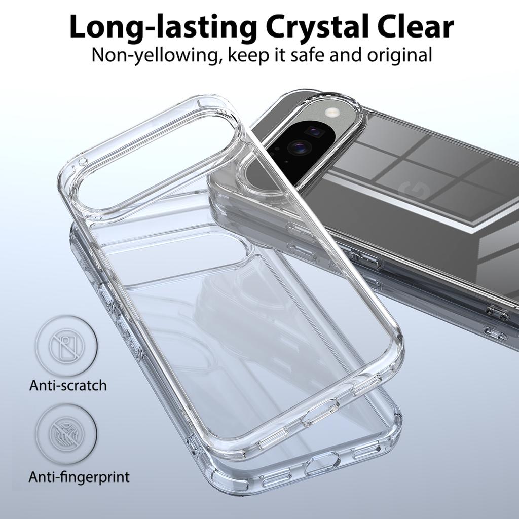 For Google Pixel 10 Clear Phone Case TPU+Acrylic Shockproof Phone Back Cover