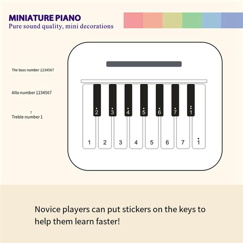A96K-Mini Piano Calendar World Famous Music High-End Music Piano Desktop Decoration Playing Calendar Surprise Gift чёрный