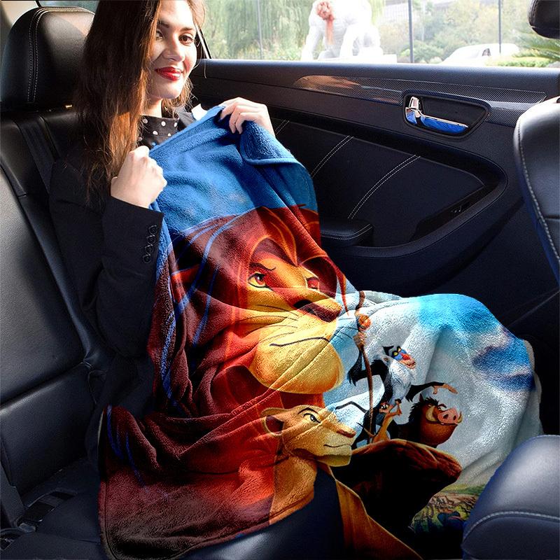 1pc. Cartoon Lion King Blanket, Soft and Cozy Home Decor for All Seasons, Perfect Gift for Animal Lovers, Vibrant Colors and Detailed Charac