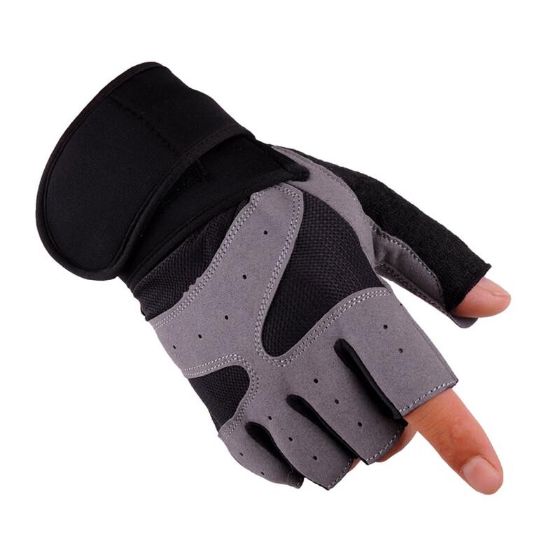 IRONWOLF Unisex Half-Finger Fitness Gloves with Wrist Support