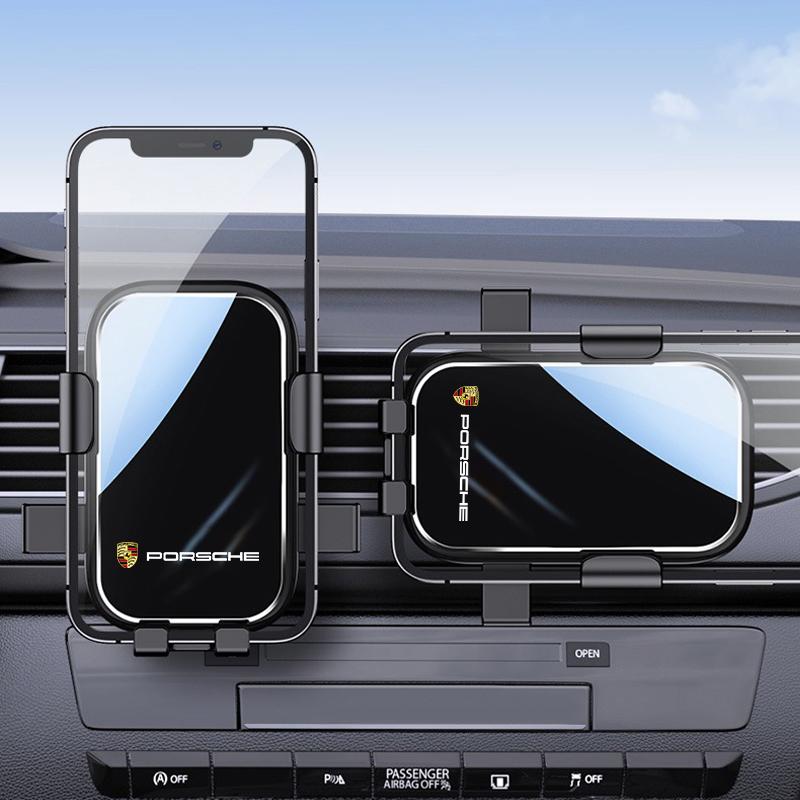 New Car Phone Holder Air Vent Mobile GPS Stand Support For Porsche 911 718 Taycan Panamera Cayenne Macan Cayman Auto Accessories