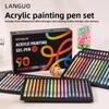 LANGUO 90/6 Colors Acrylic Gel Pen 1.0mm Large Capacity Student Writing Pen Painting Drawing Office School Supplies Stationery