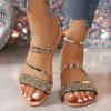 Summer Women's Sequined Flat Bottomed Comfortable Slippers