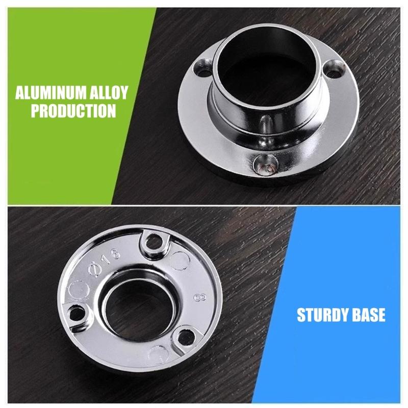 Steel Wardrobe Flange Brackets Connectors Metal Pipe Connectors Wardrobe Flange for Secure & Stylish Closet Assembly
