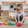 Safety Rotating Rainbow Tower Montessori Colored Children's Toys  Birthday Gitfs