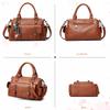 Mini Boston Leather Shoulder Crossbody Retro Waterproof with Studs At the Bottom and Cute Stands Perfect for and Brown NICOLE&DORIS Women's Bag,